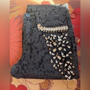 Jacquard Embellished Jeans.